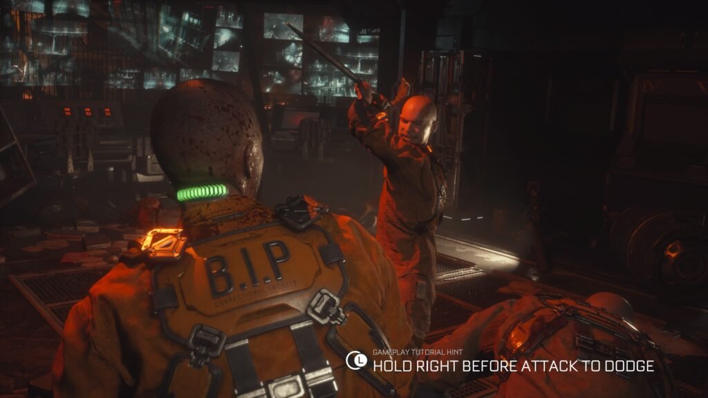 Screenshot showing the melee combat tutorial