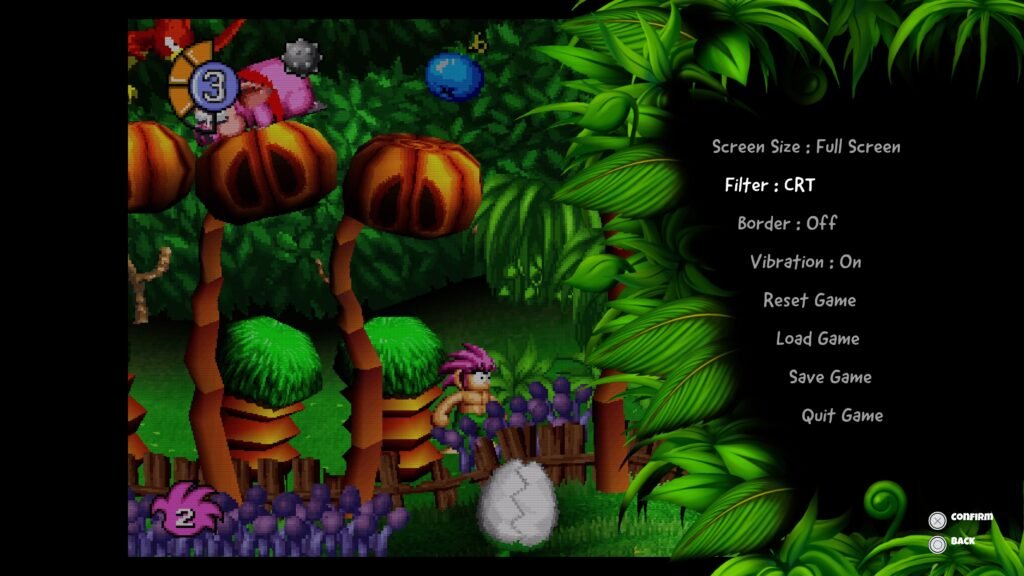 |Tomba!'c Carbon Engine menu